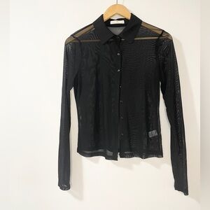 Sheer Blouse / Button Down Shirt